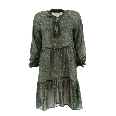 Robe verte fleurie - femme - Stradivarius - taille M - Très bon état sur Label Emmaüs